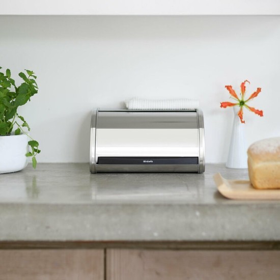 Broodtrommel, roestvrij staal, 31,6 x 26,5 cm, Brilliant Steel - Brabantia