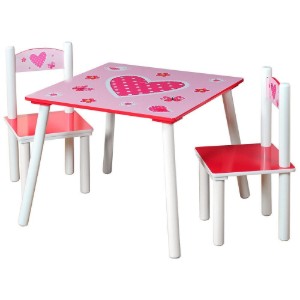 Tavolo per bambini, con 2 sedie, MDF - Kesper