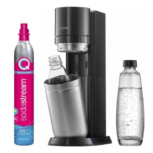 Macchina per soda DUO, 2 bottiglie incluse, Nero metallizzato - SodaStream