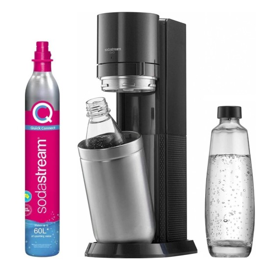 DUO soda maker, 2 bottles included, Metallic Black - SodaStream