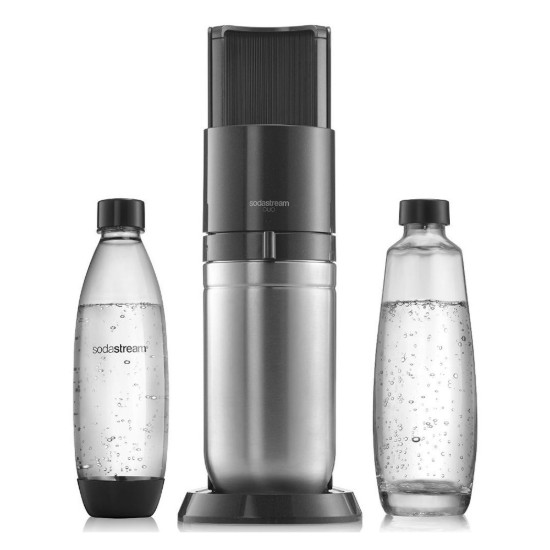 DUO soda maker, 2 bottles included, Metallic Black - SodaStream
