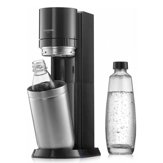 DUO soda maker, 2 bottles included, Metallic Black - SodaStream