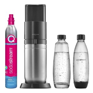 Macchina per soda DUO, 2 bottiglie incluse, Nero metallizzato - SodaStream