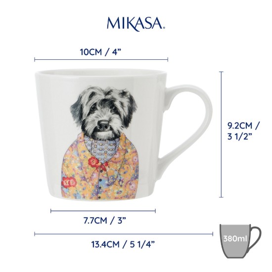 Porseleinen mok, 380 ml, hondenmotief - Mikasa