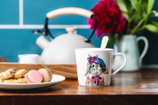 Porcelain mug, 380 ml, bunny design - Mikasa