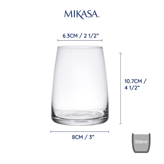 Set od 4 čaše, od kristalnog stakla, 350 ml, "Palermo" - Mikasa