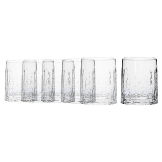Set bicchieri acqua 6 pezzi, in vetro, 285ml, "Oak" - Borgonovo