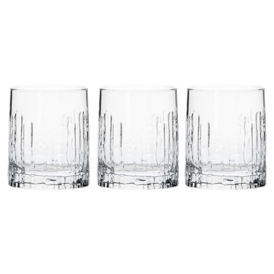 Conjunto de copos de whisky de 3 peças, em vidro, 355ml, "Oak" - Borgonovo