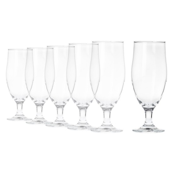 6-teiliges Bierglas-Set, aus Glas, 515ml, „Volterra“ – Borgonovo