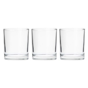 Set of 3 drinking glasses, made from glass, Indro - Borgonovo