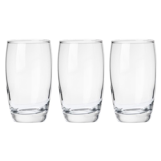 Set da 3 bicchieri, 420 ml, in vetro - Borgonovo