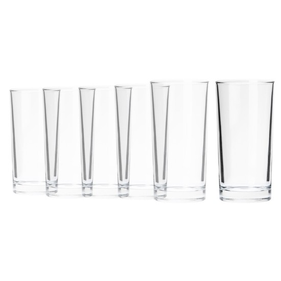 Set 6 pahare 250 ml, sticla - Borgonovo