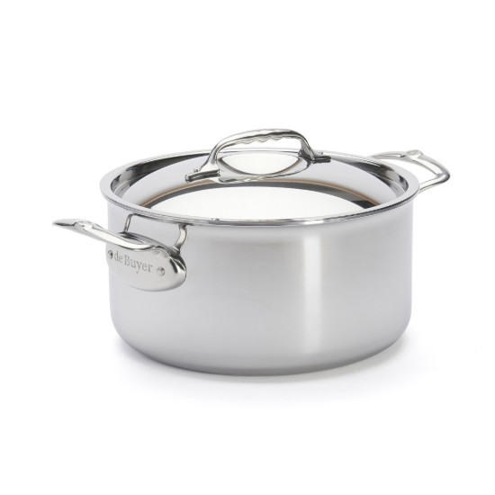 "Affinity" saucepan with  lid, 24 cm / 5.4 l, stainless steel - "de Buyer" brand