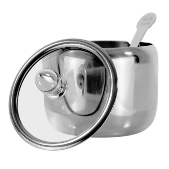 Sugar bowl, stainless steel