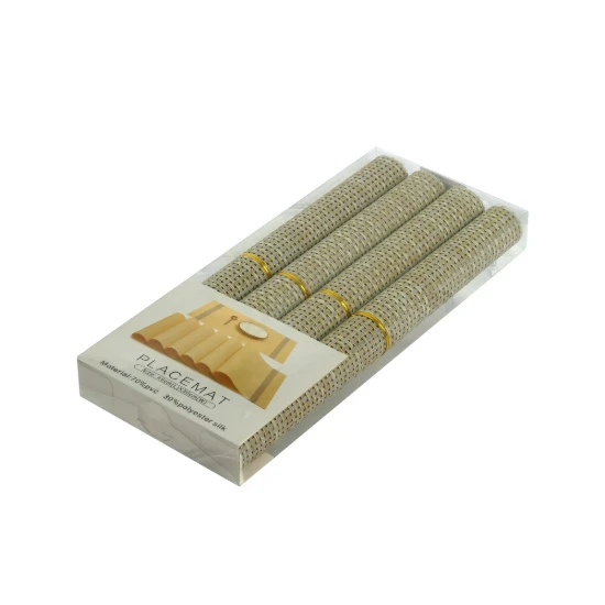 Set di 4 tovagliette (portapiatti), 45 × 30 cm, Beige