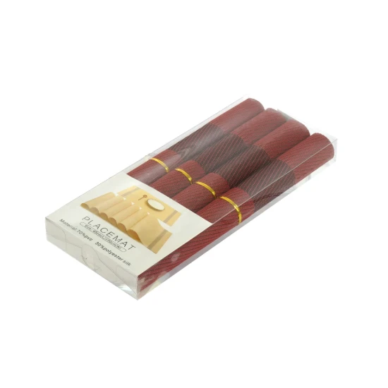 Set of 4 placemats (plate holders), 45 × 30 cm, Burgundy