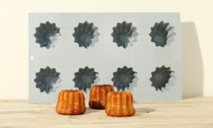 Siliconen mal voor 8 taarten, 30 x 17,6 cm - merk "de Buyer"