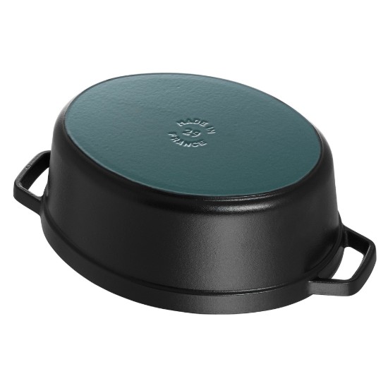 Oval Cocotte cooking pot, cast iron, 29 cm/4.2L, Black - Staub