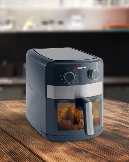 Heteluchtfriteuse, 6,3L, 1350W - Zokura