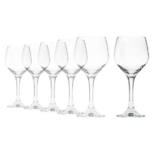 6-delige wijnglazenset, gemaakt van glas, 470ml, "Ducale" - Borgonovo