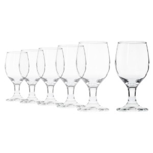 6-delige waterglazenset, gemaakt van glas, 310 ml, "Ducale" - Borgonovo