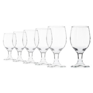 6-delige waterglazenset, gemaakt van glas, 270ml, "Ducale" - Borgonovo