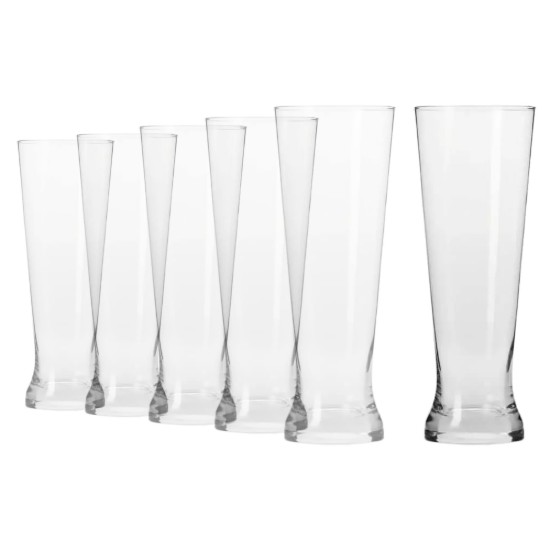 Set di 6 bicchieri da birra Pilsner, in vetro, 500 ml, "Mixology" - Krosno