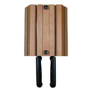 Ceppo portacoltelli da parete, in legno, con 4 fessure - Grunwerg