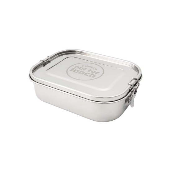 Coffret lunch, avec 3 accessoires, acier inoxydable, 800ml, "Out of Lunch" - Grunwerg