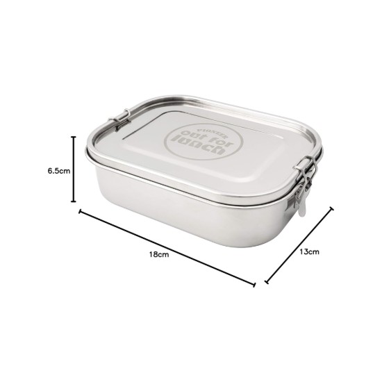 Coffret lunch, avec 3 accessoires, acier inoxydable, 800ml, "Out of Lunch" - Grunwerg