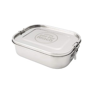 Lunch box set, with 3 accessories, stainless steel, 1400ml, "Out of Lunch" - Grunwerg