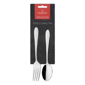 Set of 2 children's cutlery, stainless steel, "Windsor" - Grunwerg