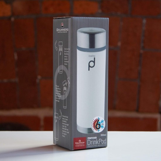 Roestvrijstalen thermische isolatiefles, 350 ml, "DrinkPod", Groen - Grunwerg