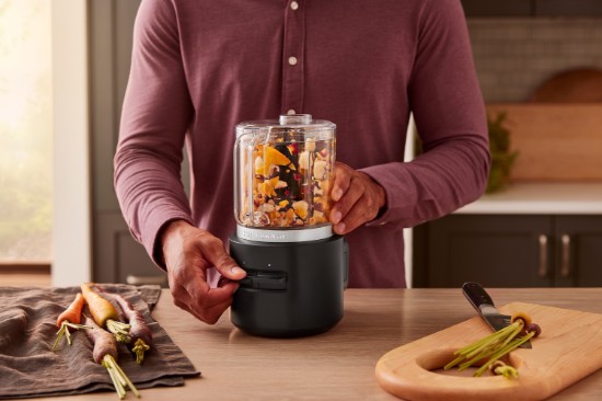 Chopper Go Snoerloos, zonder batterij, 1,18L, Matzwart - KitchenAid