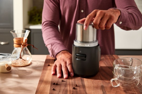 Moedor de café sem fio GO, 113g, com bateria, Matte Black - KitchenAid