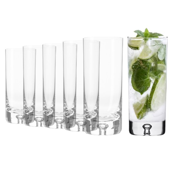 Conjunto de 6 copos Long Drinks em vidro cristalino, 300 ml, "Legend" - Krosno