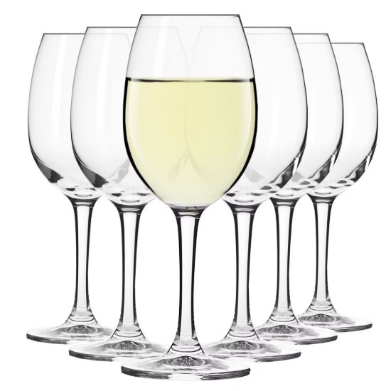 6-teiliges Weißweinglas-Set, aus Kristallglas, 240 ml, „ELITE“ – Krosno