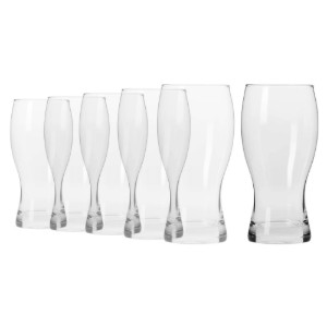 6-delige bierglazenset, gemaakt van glas, 500ml, "Elite" - Krosno