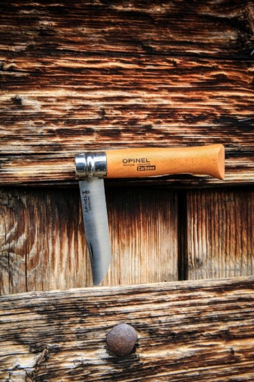 N°08 zakmes, koolstofstaal, 8,5 cm, "Carbone" - Opinel