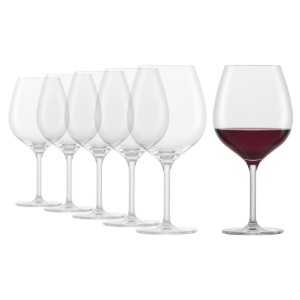 6-pcs Burgundy-wine glasses, crystal glass, 630 ml, "Banquet" - Schott Zwiesel