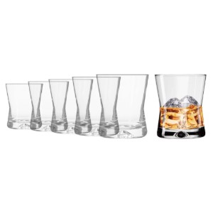 Set van 6 whiskyglazen, X-line, 290 ml - Krosno