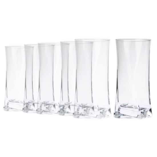Set van 6 drinkglazen, HB "Gotico", 420 ml, glas - Borgonovo