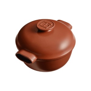 Cocotte kookpot, keramiek, 26,5 cm/4L, "Delight", Sienna - Emile Henry