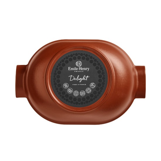 Pentola ovale Cocotte, ceramica, 36,5 × 24,2 cm/4,5 L, "Delight", Sienna – Emile Henry