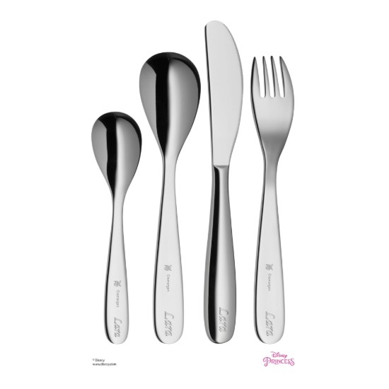 Set posate per bambini, 4 pezzi, acciaio inossidabile, "Princess" - WMF