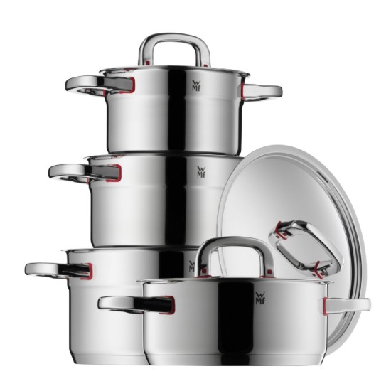 Set di pentole, acciaio inox, 9 pezzi, "Premium One" - WMF