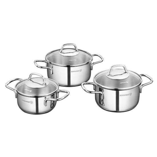 Set inox posod, 6 kosov "PERLA" - Korkmaz