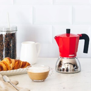 Caffettiera in acciaio inossidabile, 370ml, Rosso - Monix