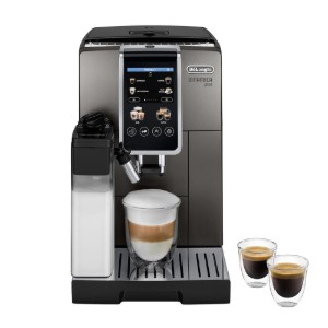 Macchina per caffè espresso automatica 1450 W, "Dinamica Plus", Nero Titanio - DeLonghi