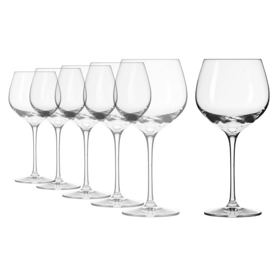 Set van 6 waterdrinkglazen, kristallijn glas, 570 ml, "Harmony" - Krosno